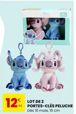 Stokomani Disney lot de 2 porte-clés peluche offre