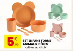 Stokomani Set enfant forme animal 5 pièces offre