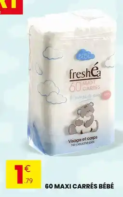 Stokomani Freshéa 60 maxi carrés bébé offre