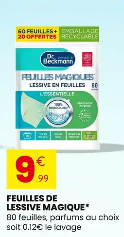 Stokomani Dr.beckmann feuilles magiques lessive en feuilles offre