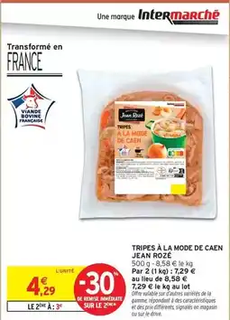 Intermarché Express Jean rosé - tripes à la mode de caen offre