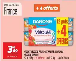 Netto Danone - yaourt velouté fruix aux fruits panachés velouté offre