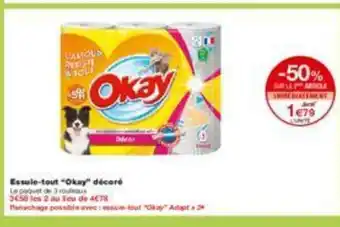 Monoprix Essuie-tout "okay" décoré offre