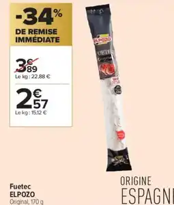 Carrefour Contact ELPOZO Fuetec offre