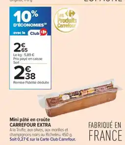 Carrefour Contact CARREFOUR CLASSIC' Mini pâté en croûte offre
