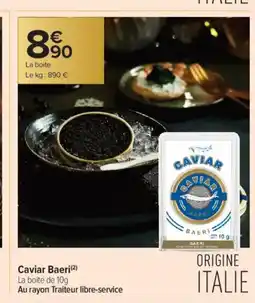 Carrefour Contact CAVIAR Baeri offre