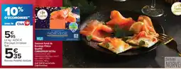 Carrefour Contact CARREFOUR EXTRA Saumon fumé de Norvège Filière Qualité offre
