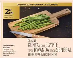 Carrefour Contact Haricots verts éboutés offre
