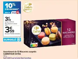 Carrefour Contact CARREFOUR EXTRA Assortiment de 12 Macarons surgelés offre