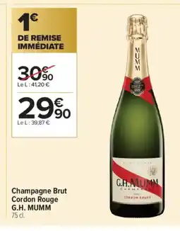 Carrefour Contact G.H. MUMM 7 Champagne Brut Cordon Rouge offre