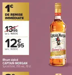 Carrefour Contact CAPTAIN MORGAN Rhum épicé offre
