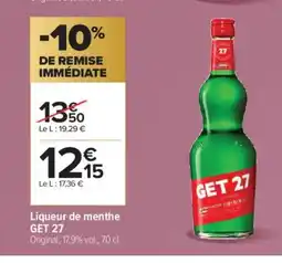 Carrefour Contact GET 27 Liqueur de menthe offre