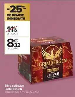 Carrefour Contact GRIMBERGEN Bière d'Abbaye offre