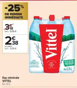 Carrefour Contact VITTEL Eau minérale offre