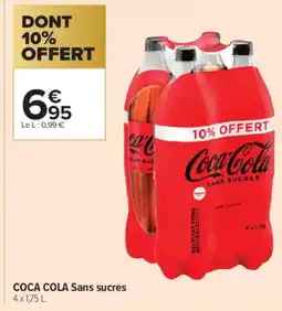 Carrefour Contact COCA COLA Sans sucres offre