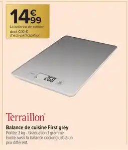 Carrefour Contact TERRAILLON Balance de cuisine offre