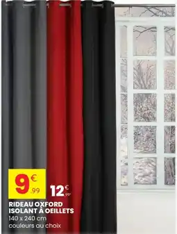 Stokomani Rideau oxford isolant à oeillets offre