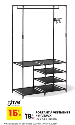 Stokomani Portant à vêtements 4 niveaux offre