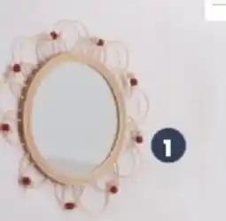 Stokomani Miroir en rotin avec pompons offre