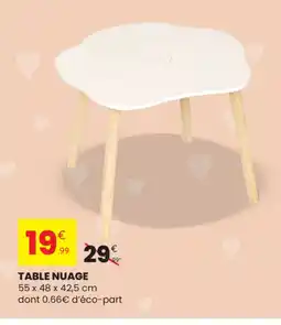 Stokomani Table nuage offre