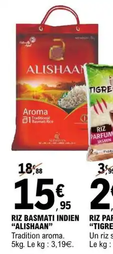 E.Leclerc ALISHAAN Riz basmati indien offre