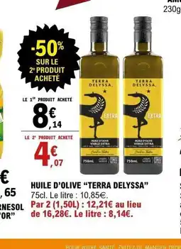 E.Leclerc TERRA DELYSSA Huile d'olive offre