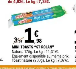 E.Leclerc ST ROLAN Mini toasts offre