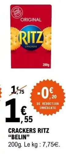 E.Leclerc BELIN Crackers ritz offre