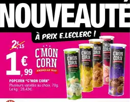 E.Leclerc C'MON CORN Popcorn offre