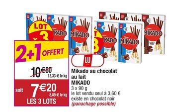 Migros Mikado au chocolat au lait offre