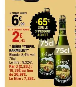 E.Leclerc TRIPEL KARMELIET Bière offre