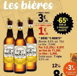 E.Leclerc 3 MONTS Bière offre
