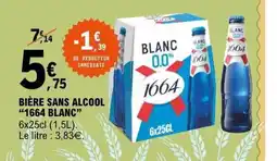 E.Leclerc 1664 Bière sans alcool offre