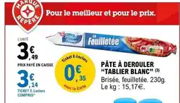 E.Leclerc TABLIER BLANC Pâte à derouler offre