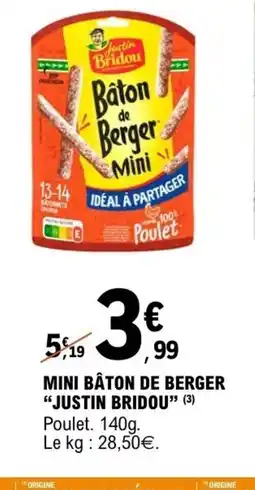 E.Leclerc JUSTIN BRIDOU Mini bâton de berger offre