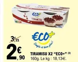 E.Leclerc ECO+ Tiramisu x2 offre