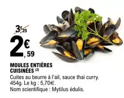 E.Leclerc Moules entières cuisinées offre