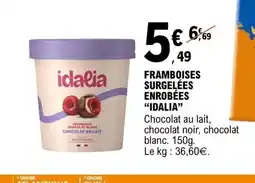 E.Leclerc IDALIA Framboises surgelées enrobées offre