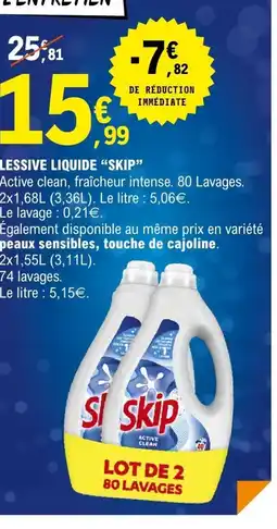 E.Leclerc SKIP Lessive liquide offre
