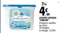 E.Leclerc SUBLIM Lessive capsuale offre