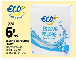 E.Leclerc ECO+ Lessive en poudre offre