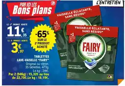 E.Leclerc FAIRY Tablettes lave-vaisselle offre