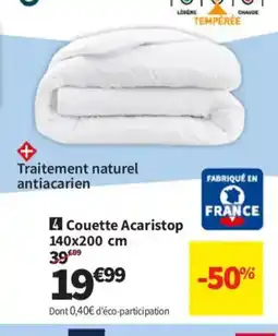 Conforama Couette Acaristop offre