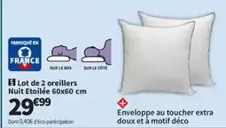 Conforama Lot de 2 oreillers Nuit Etoilée offre