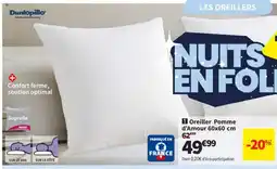 Conforama DUNLOPILLO Oreiller Pomme d'Amour offre