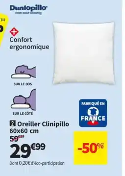 Conforama DUNLOPILLO Oreiller Clinipillo offre