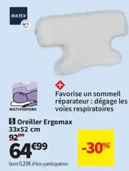 Conforama BULTEX Oreiller Ergomax offre
