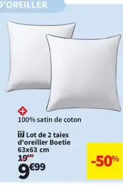 Conforama Lot de 2 taies d'oreiller Boetie offre