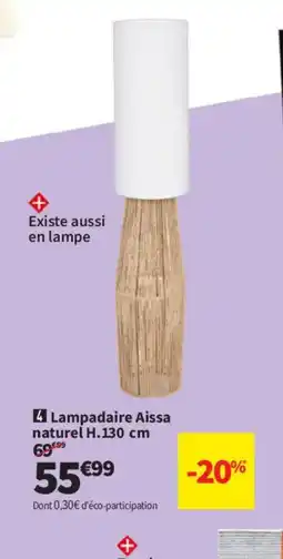 Conforama Lampadaire Aissa naturel offre