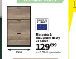 Conforama Meuble à chaussures Nessy 24 paires offre